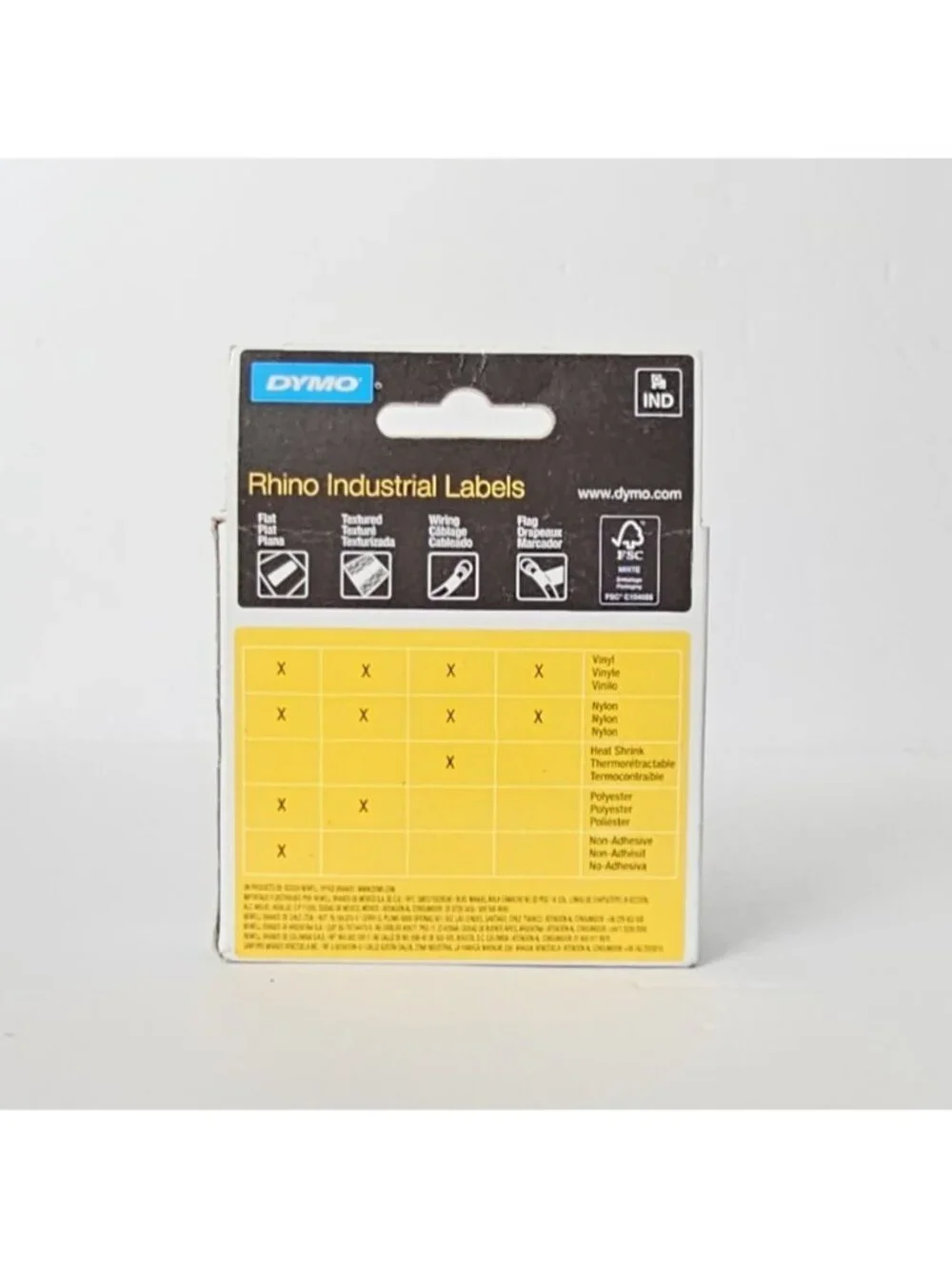 DYMO Rhino Permanent Poly Industrial Label Tape 3/4